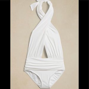 NWT Banana Republic Twisted Knot Swimsuit in White